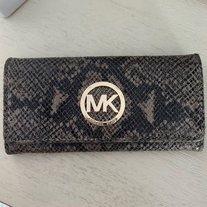 Michael Kors Snakeskin Leather Wallet